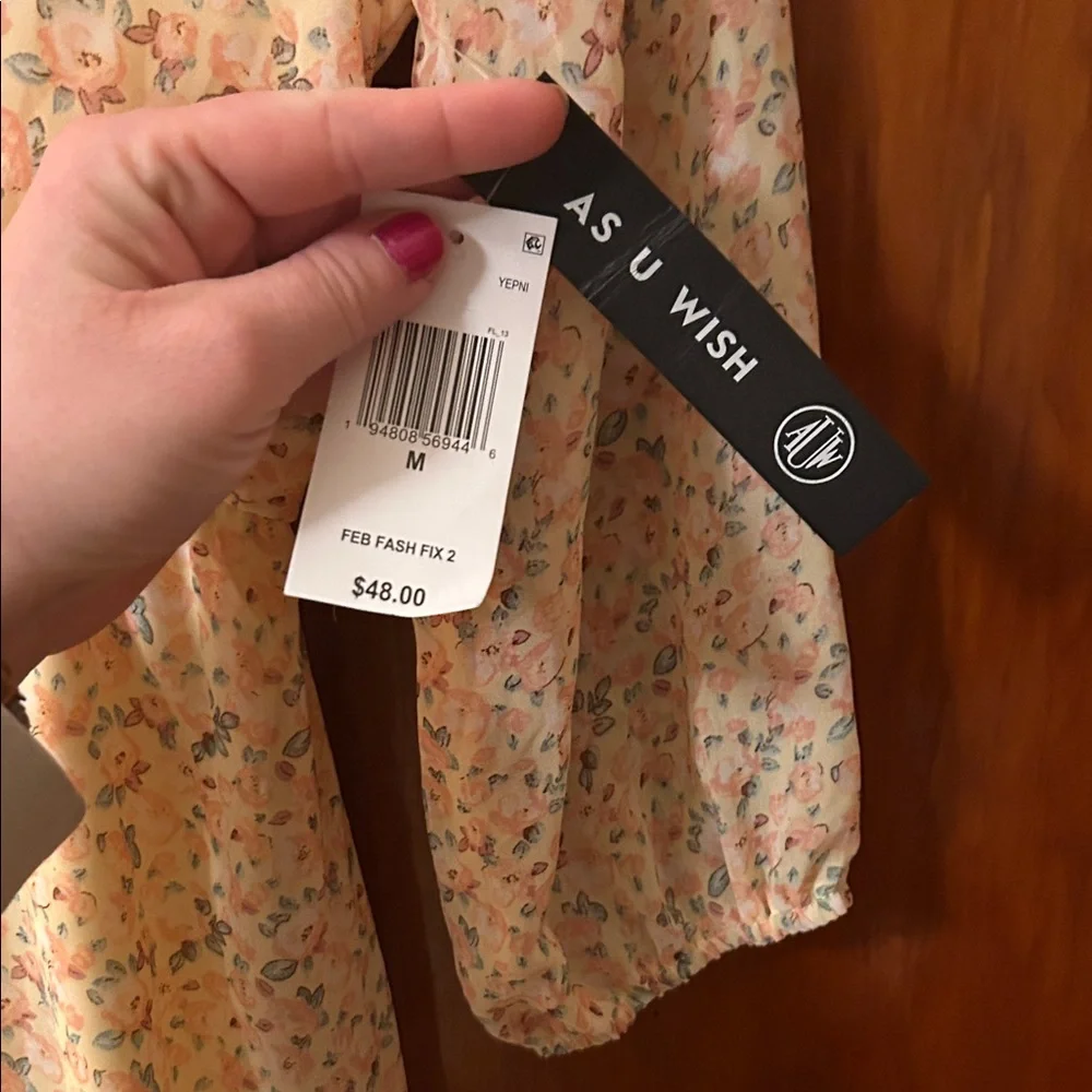 Floral Wrap-Front Mini Dress - Picture 6 of 12